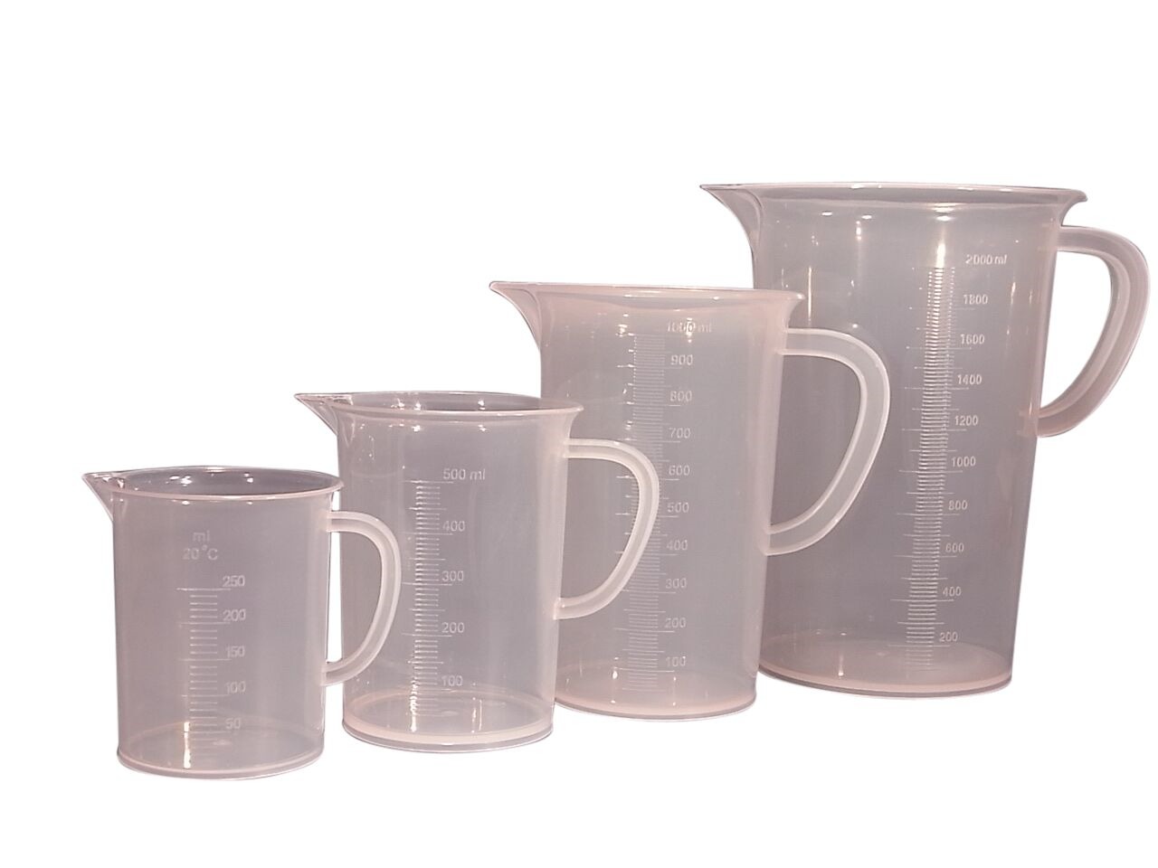 JUG MEASURING POLYPROPYLENE GRADUATED WITH HANDLE   250ml