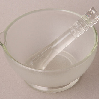 MORTAR & PESTLE GLASS 150mm id x 85mm h