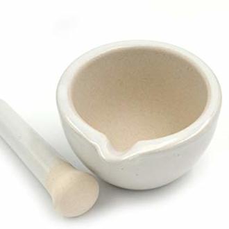 MORTAR & PESTLE PORCELAIN   80mmdx41mmh