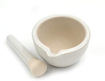 MORTAR & PESTLE PORCELAIN   80mmdx41mmh