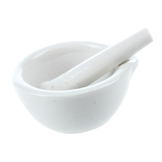 MORTAR & PESTLE PORCELAIN 160mmdx80mmh