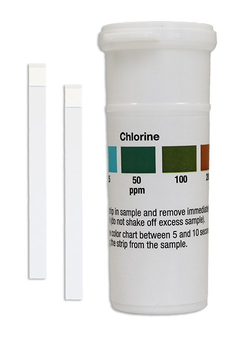 PAPER TEST CHLORINE VIAL 100 STRIPS