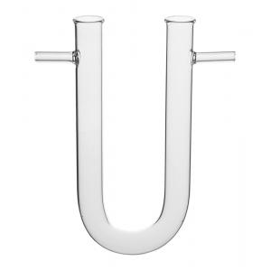 TUBE U-FORM GLASS WITH SIDE ARMS 125x15mm DRYING TUBE