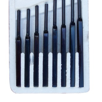 TUNING FORK SET OF 8 BLUED STEEL IN CASE