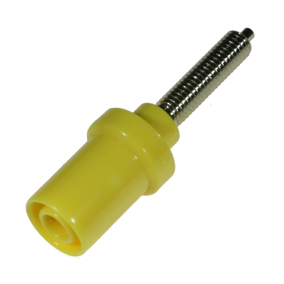 TERMINAL 4mm SAFETY SOCKET THREADED YELLOW