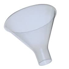 FUNNEL POWDER POLYPROPYLENE 100mm d x 33 stem length