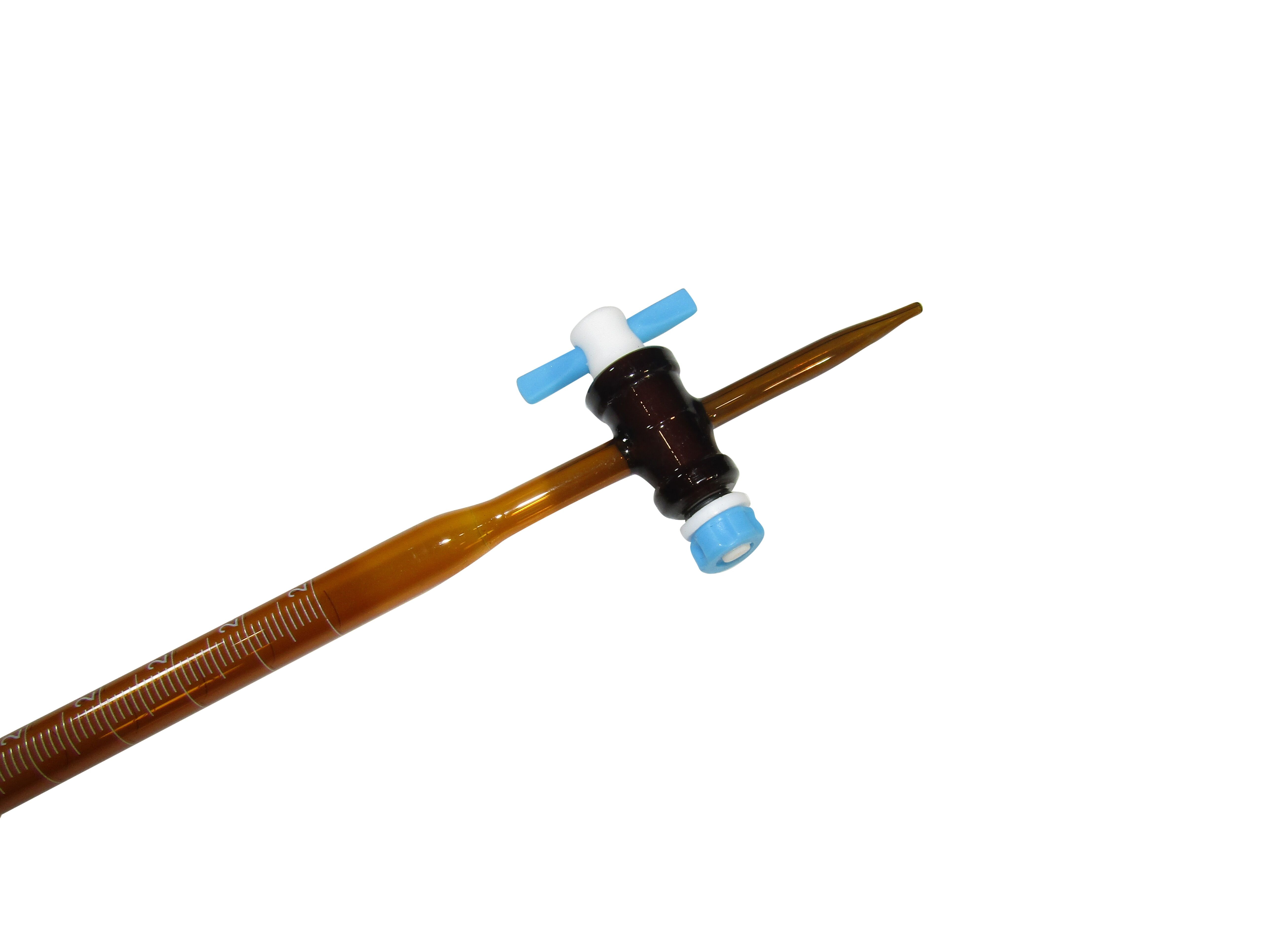 BURETTE GLASS AMBER WITH PTFE STOPCOCK    10ml