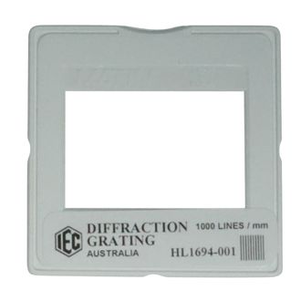 DIFFRACTION GRATING 1000 LINES/mm CARD MOUNT