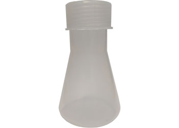 FLASK ERLENMEYER POLYPROPYLENE 100ml WITH SCREW CAP