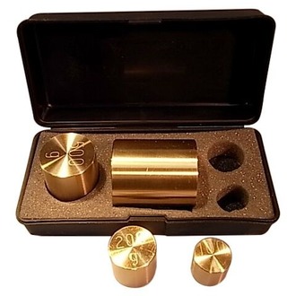 WEIGHT SET CYLINDRICAL BRASS IN CASE