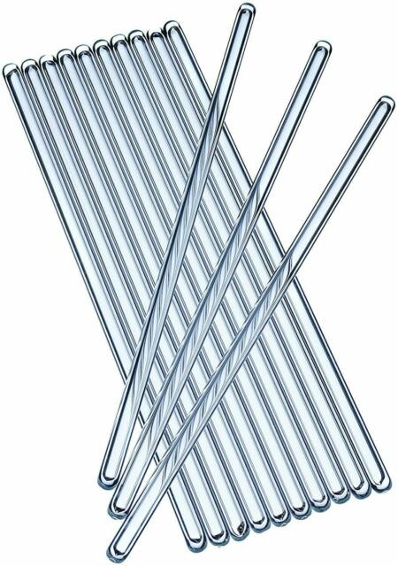 RODS STIRRING GLASS 200 x 7mm d FLAT ENDS PACK/10