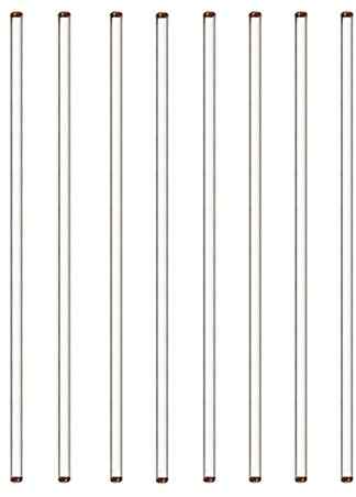 RODS STIRRING GLASS 300 x 7mm d FLAT ENDS PACK/10