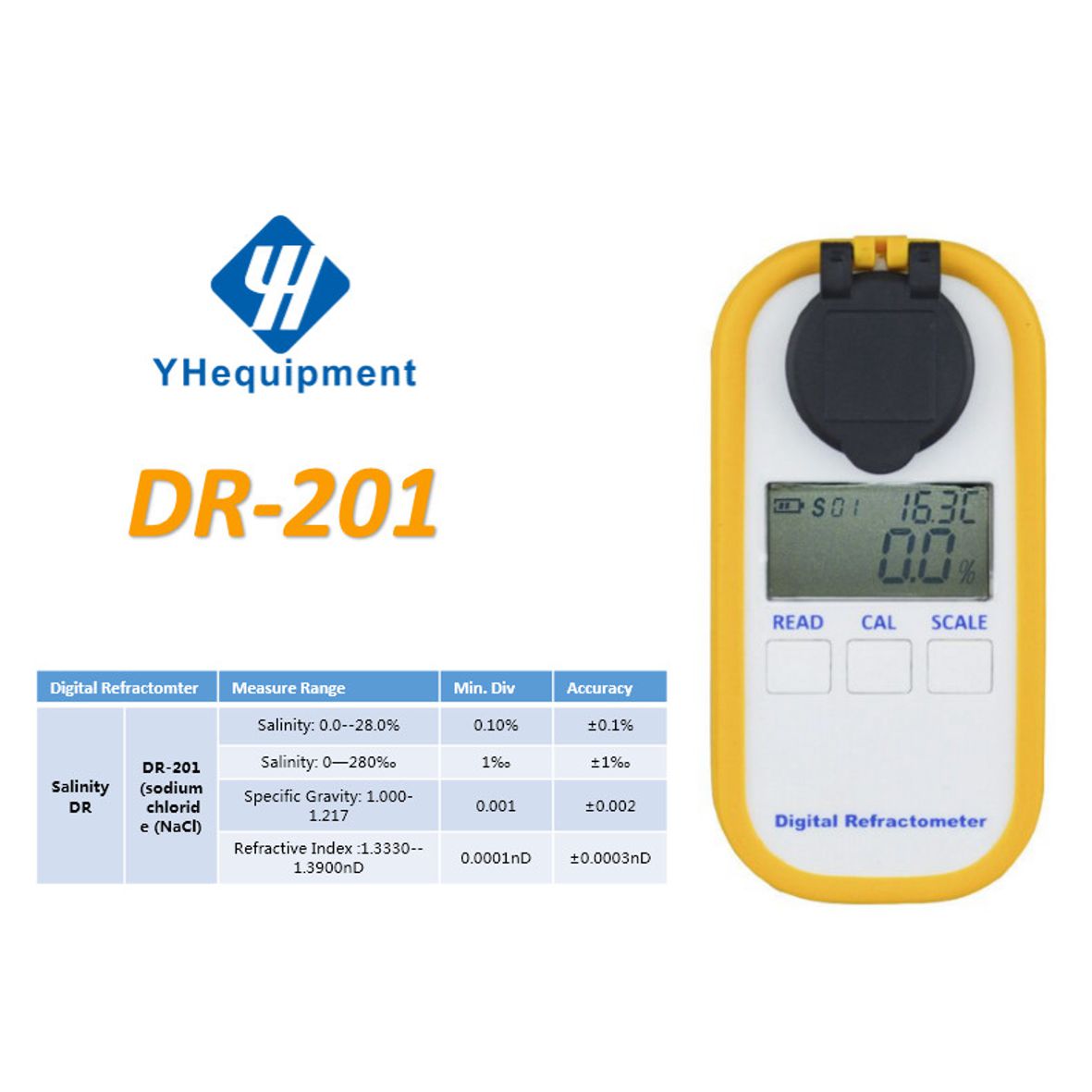 REFRACTOMETER DIGITAL 0-28% SALINITY RI 1.3900