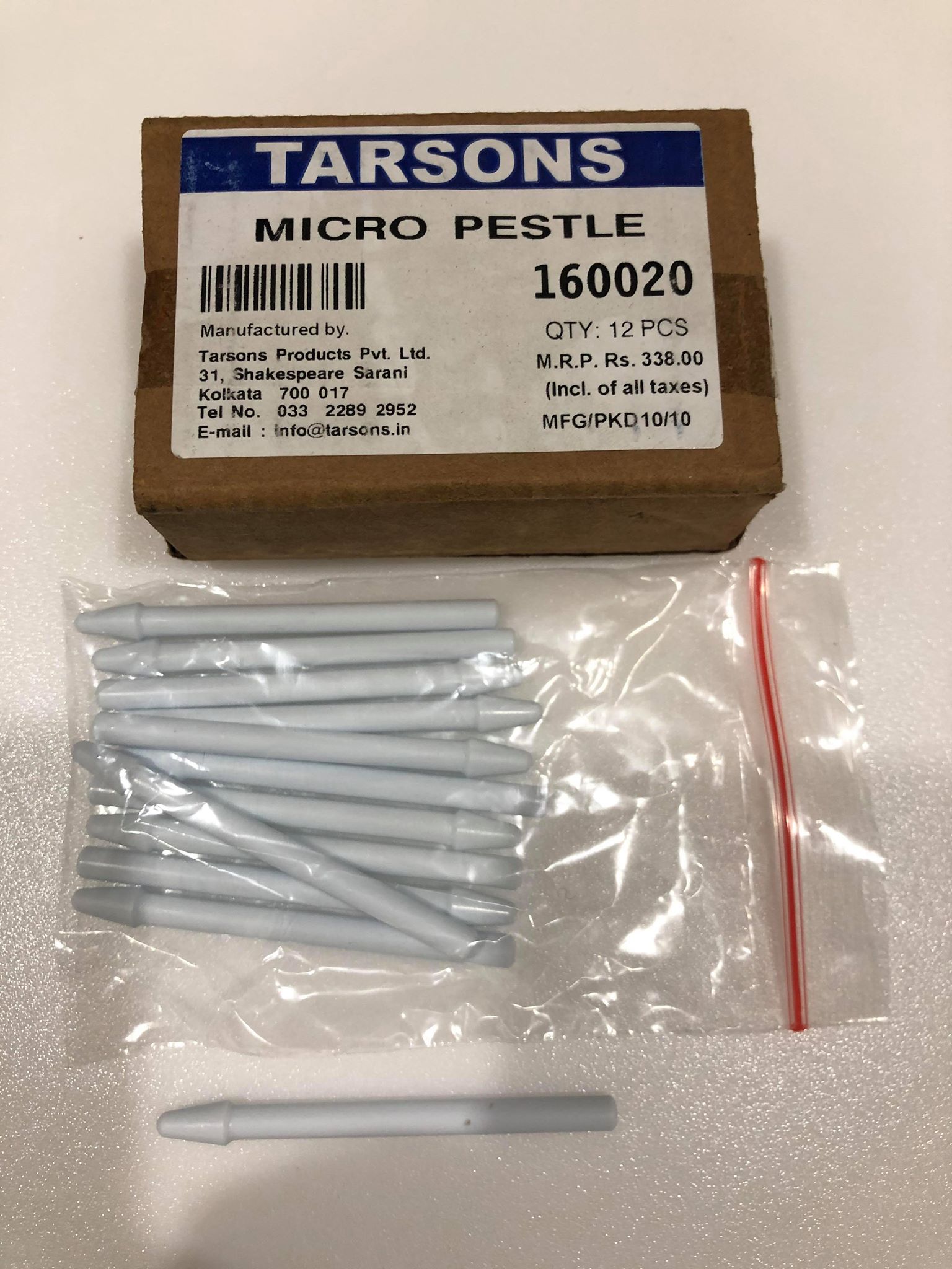 PESTLE MICRO POLYPROPYLENE AUTOCLAVABLE  1.5/0.5ML PACK 12