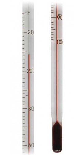 THERMOMETER LOW RANGE 305mm RED SPIRIT -50/50 X 1