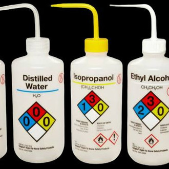 BOTTLE WASH LABELLED ISOPROPANOL 500ML YELLOW