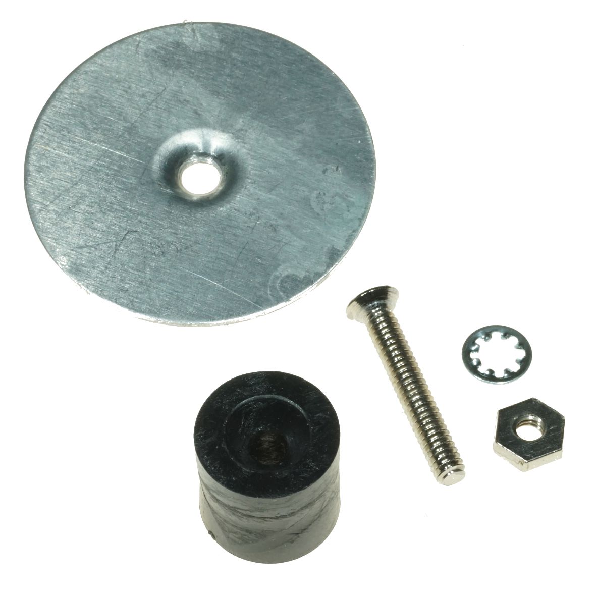 ELECTROSCOPE TOP ALUM.DISC SPACER SCREW NUT