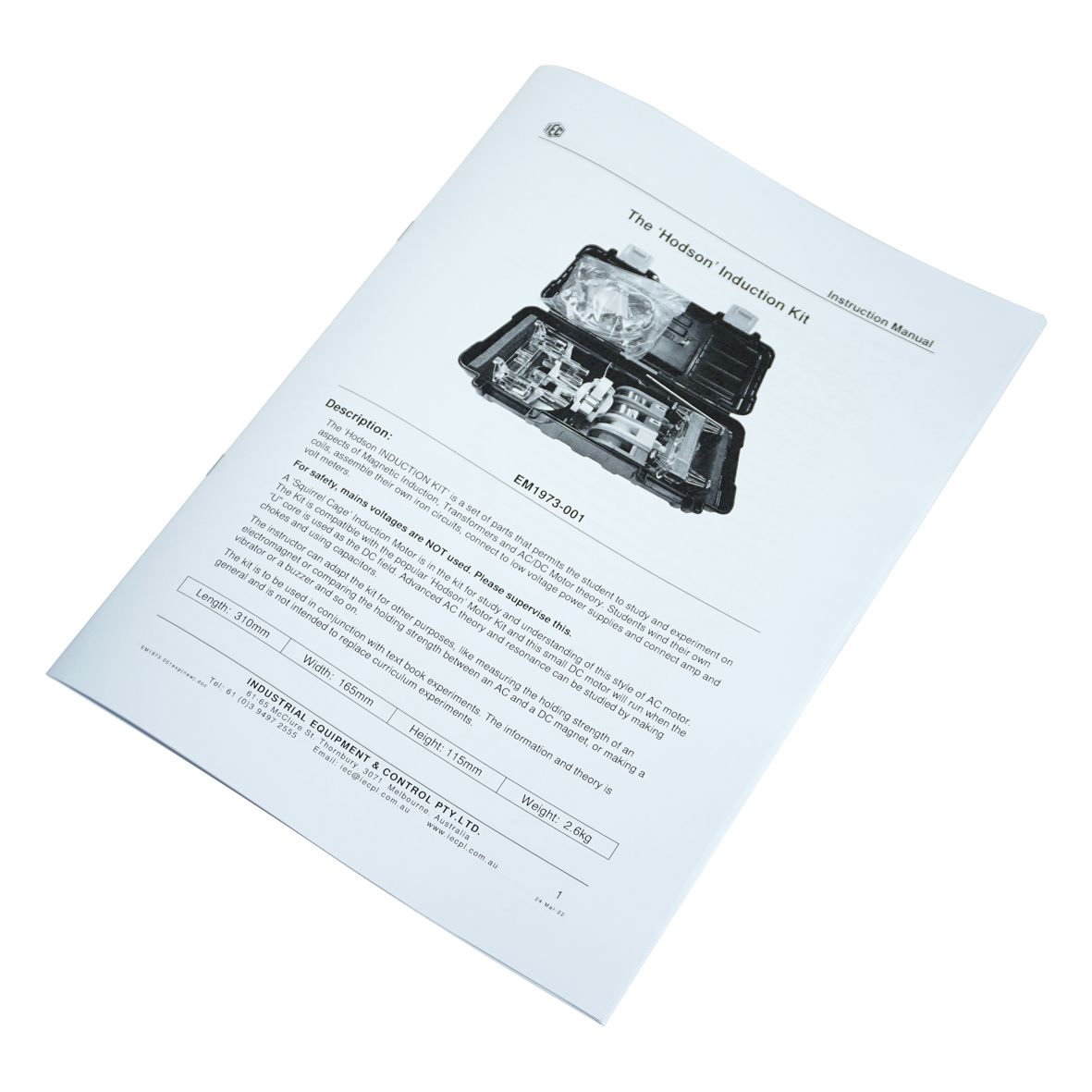 INDUCTION KIT INSTRUCTION SHEETS