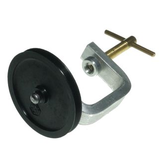 PULLEY 50mm DIA NYLON HORIZONTAL ON BENCH CLAMP