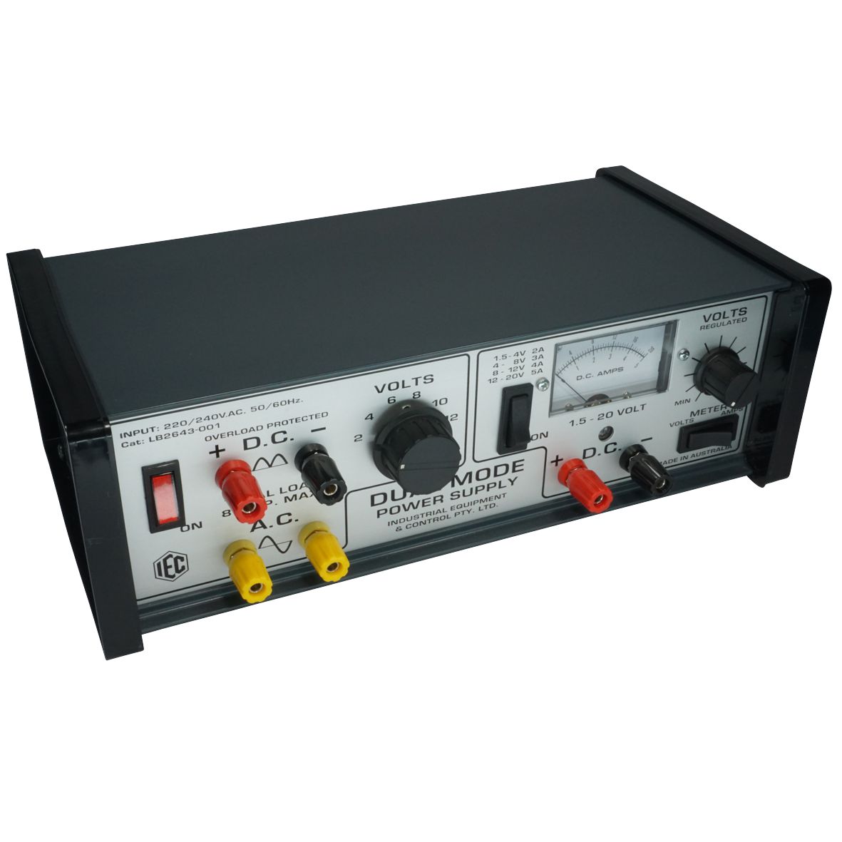 POWER SUPPLY VAR 'DUAL MODE' REG & SW V/A METER